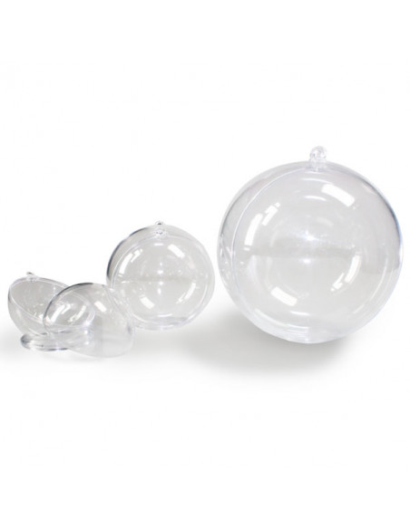 Koop transparante plastic bal, verdeeld in twee delen BallKit Diamètre cm (partijvan 10)